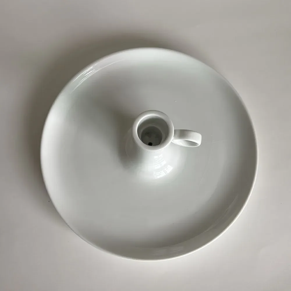 IKEA White Ceramic Taper Candleholder